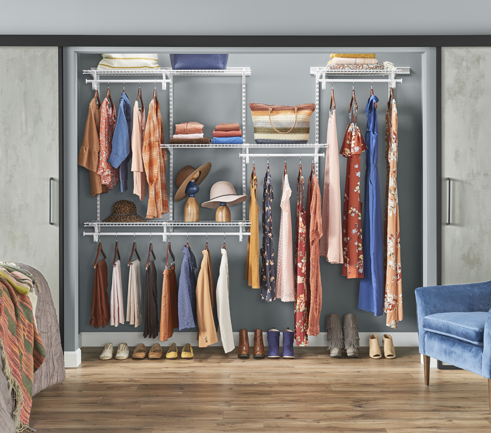 Adjustable wood sales closet shelving